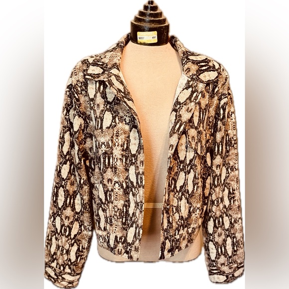 COZY Casual Python Jacket/ Size Large - Picture 4 of 7